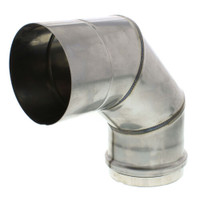 4" Round 90° Elbow Vent Pipe Category III Stainless 4" Round 90° Elbow Vent Pipe Category III Stainless