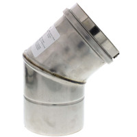 Z-Flex 2SVEEWC0545 5" Round 45° Elbow Vent Pipe for Horizontal Venting - Category III Stainless Steel Z-Flex 2SVEEWC0545 5" Round 45° Elbow Vent Pipe for Horizontal Venting - Category III Stainless Steel