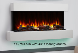Simplifire SF-FM43-WH 43" White Floating Mantel Kit for FORMAT36 Simplifire SF-FM43-WH 43" White Floating Mantel Kit for FORMAT36