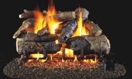 RH Peterson Real-Fyre Charred American Oak Log Set - Choice of Vented Burner and Valve Kit RH Peterson Real-Fyre Charred American Oak Log Set - Choice of Vented Burner and Valve Kit