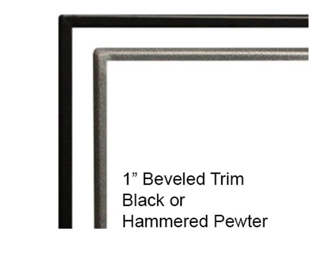 White Mountain Hearth DF48BL 1" Beveled Black Front Trim for Boulevard 48" Direct Vent Linear Fireplaces