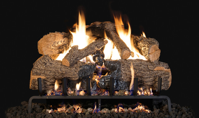 RH Peterson Real-Fyre CHNA18 18" Charred Angel Oak Replacement Logs for Vented Burners (LOGS ONLY)