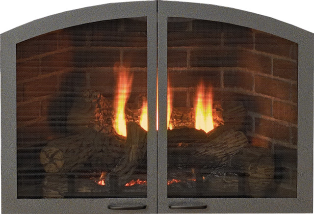 White Mountain Hearth VBR42GCHP 42" Arch Doors for Breckenridge Select 42 - Hammered Pewter
