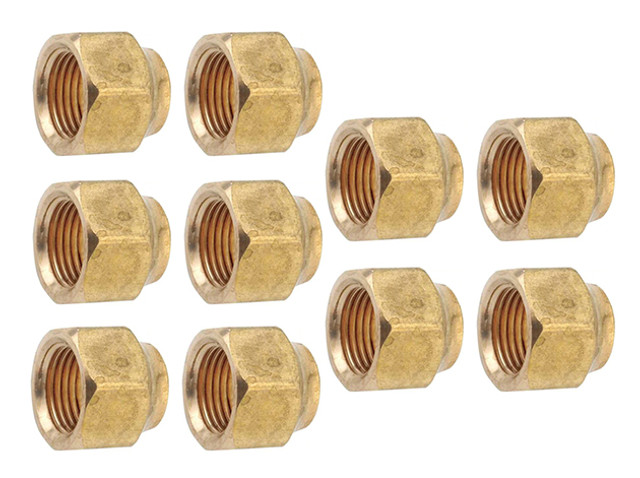 THS 1/2" S.A.E. Brass Flare Nuts - Set of 10