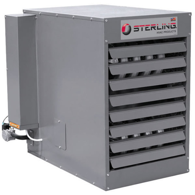 Sterling XF100A1NS111 100000 BTU Gas Fired Tubular Unit Heater - Convertible Standard or Separated Combustion