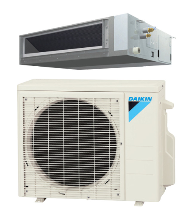 Daikin FDMQ12RVJU / RXL12QMVJU 12000 BTU Concealed Ducted Ceiling Single Zone Mini Split with Heat Pump System