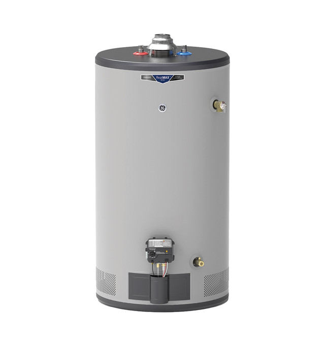 GE GG50S12BXR 50 Gallon, RealMAX Platinum Short Atmospheric Vent Water Heater - Natural Gas - 12 Year Warranty
