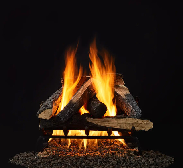 Majestic Kindled Stack Log Set - Choice of Burner