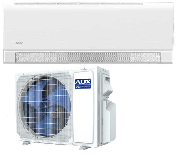 AUX AJAN09HP115V1C 9000 BTU Single Zone Mini Split System - Heat and Cool - Built-In WiFi - 20 SEER2 - 115V - R32 Refrigerant