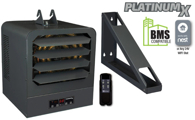 King KB2005-3MP-PLTMX-BMS 5kW PlatinumX Series Single Stage Multi-Phase Electric Unit Heater with Remote Included - 208V