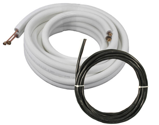 THS 143835WIRE Line Set with Wire for Ductless Mini Split Air Conditioning Systems - 1/4" x 3/8" x 1/2" Insulation x 35'