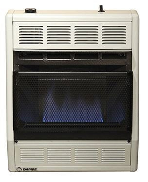 Empire Comfort Systems BF-20W 20,000 BTU Blue Flame Vent-Free Gas Heater with Thermostat