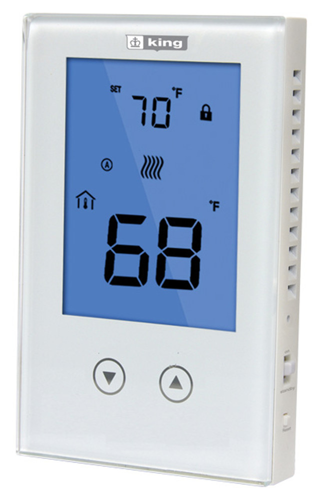 King Electric K322E Non-Programmable Clear Touch Double Pole Thermostat