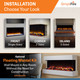 Simplifire SF-SCT55-BK 55" Scion Trinity Linear Electric Fireplace