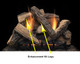 Monessen SC18-R 18" Stony Creek Replacement Refractory Logs for 18" Natural Blaze Vent Free Burner (LOGS ONLY)
