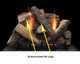 Monessen SC30-R 30" Stony Creek Replacement Refractory Logs for Natural Glaze 24" Vent Free Burner (LOGS ONLY)