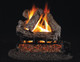 RH Peterson Real-Fyre 16" Rustic Oak Log Set (For Smaller Fireplaces) - Choice of Vented Burner and Valve Kit