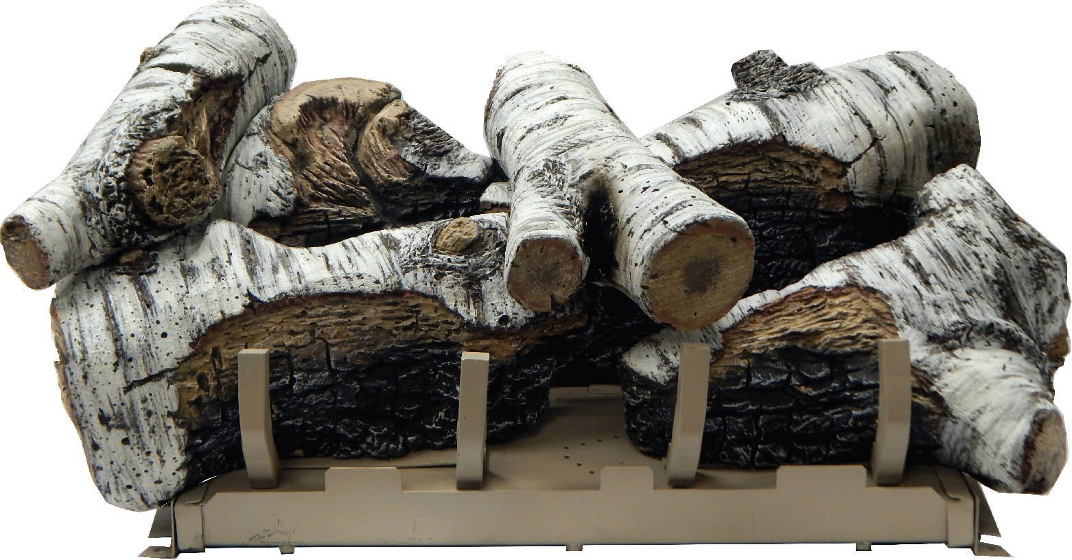 Rasmussen White Birch Fire Pit Log Set, 20-Inches (FP20WB)