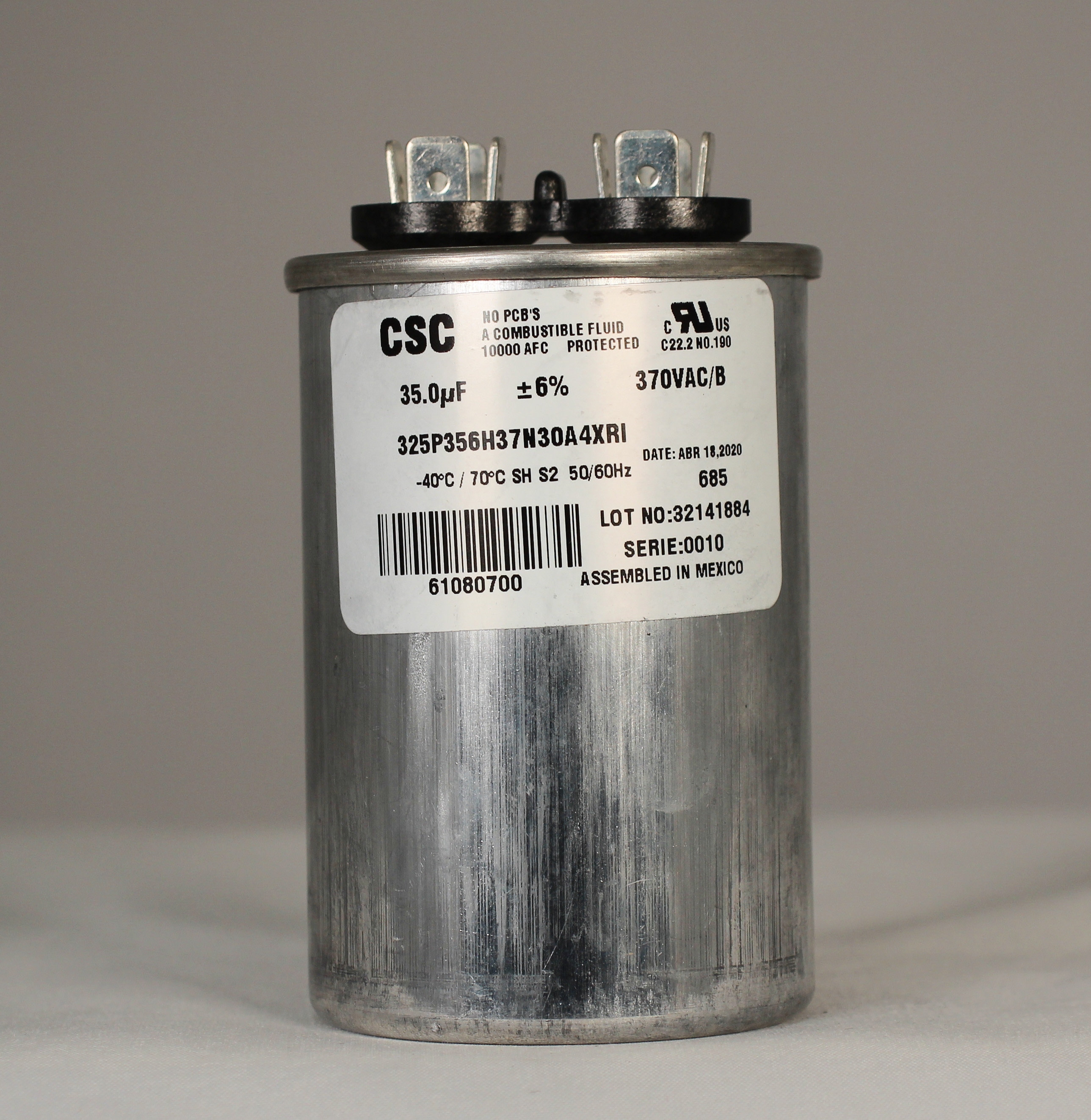 Friedrich 61080700 Capacitor 35MF 370V 2.0 for Large Chassis VHA18