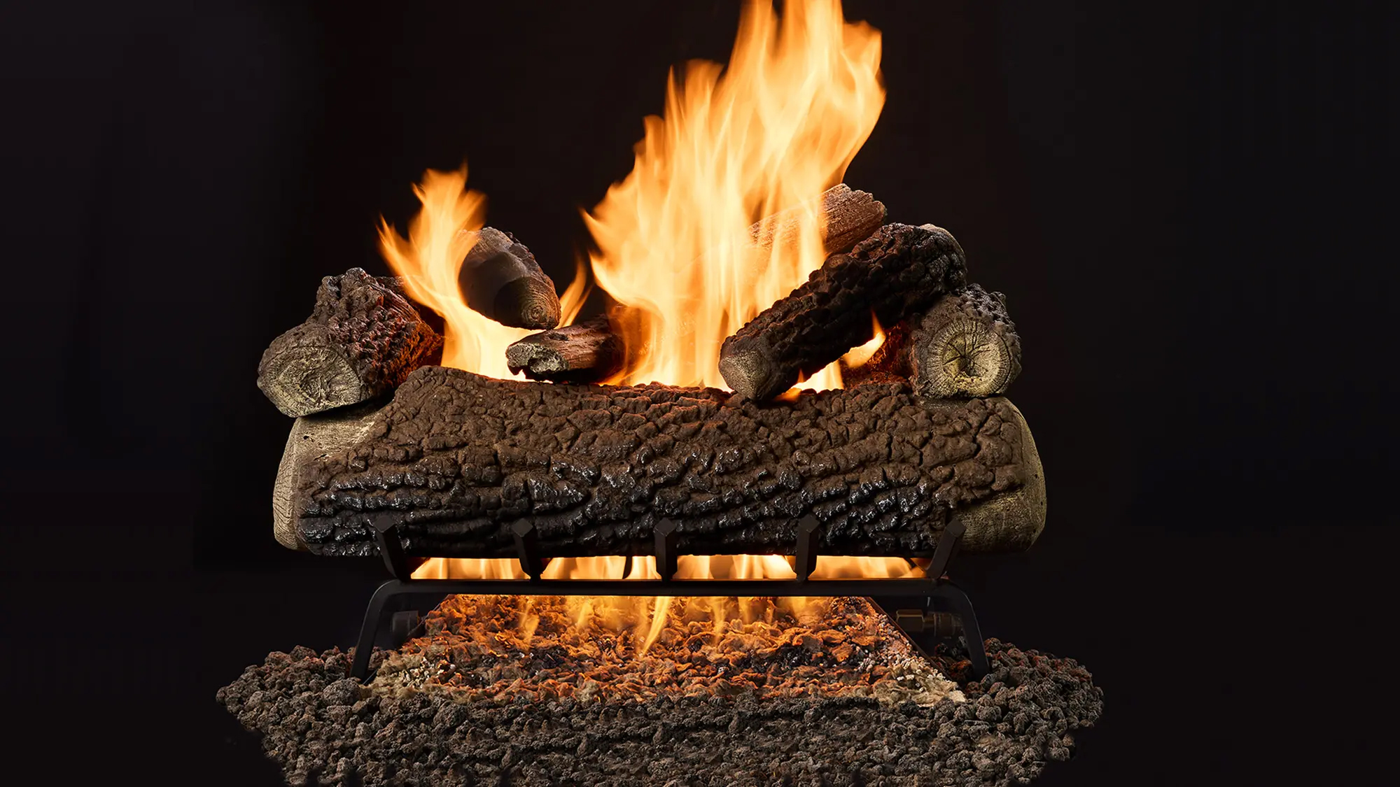 Majestic Timberland (Smoldering) Oak Log Set - Choice of Burner