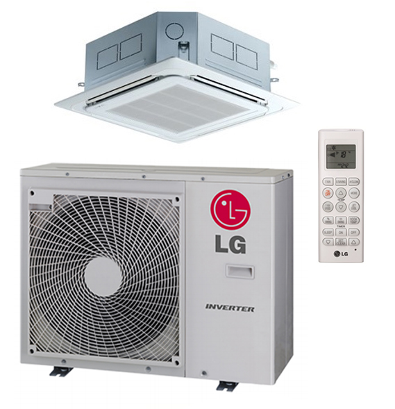 Lg Lc188hv4 18000 Btu 4 Way Ceiling Cassette With Grille Single Zone System With Heat Pump 230 Volt Energy Star