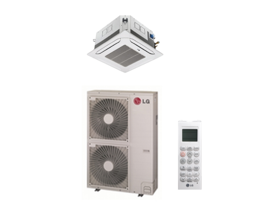Lg Lc368hv 36000 Btu 4 Way Ceiling Cassette With Grille Single Zone System With Heat Pump 230 Volt Energy Star