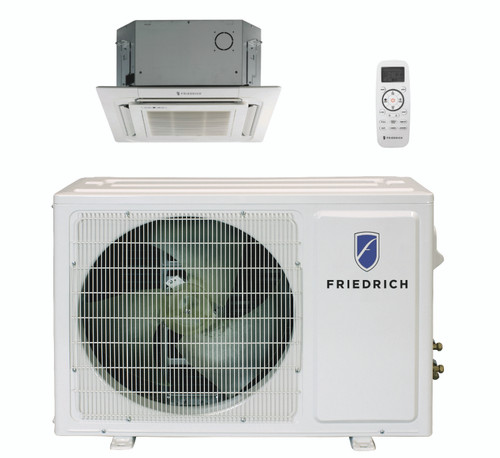 Friedrich FPHC183B 18000 BTU, 20.5 SEER2 Floating Air Pro Series Single Zone Ceiling Cassette Mini Split System with Built-In WiFi - Heat and Cool