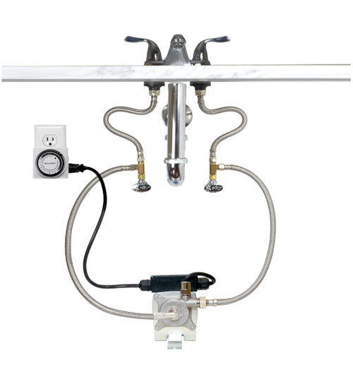 AquaMotion AMH3K-7 Under Sink Hot Water Recirculation Pump Kit with Timer