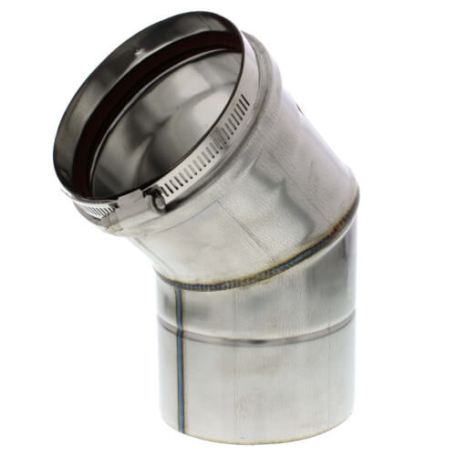 ZFlex 2SVEEWCF0445 4" Round 45° Elbow Vent Pipe for Horizontal Venting