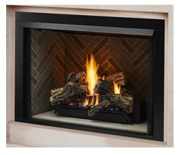Monessen LCUF36CR-GH 36" Vent-Free Lo-Rider Clean Face Firebox with Grey Multi-tonal Herringbone Interior Panels
