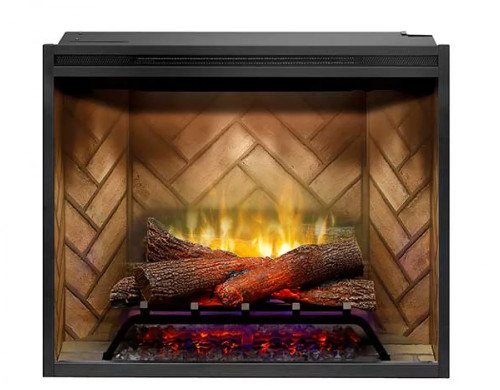 Dimplex 500002388 Revillusion 30 Built-In Electric Firebox with  HerringboneLiner, Front Glass and Plug Kit
