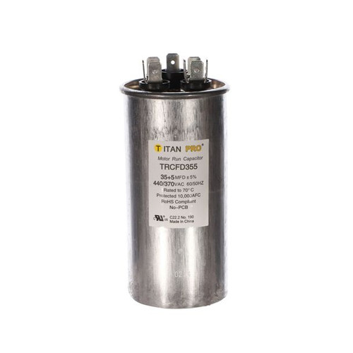 Titan Pro TRCFD355 Capacitor 35+5 MFD 440/370V Round