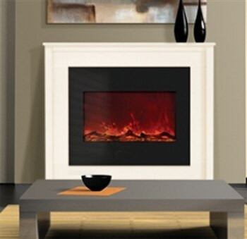 Amantii Zecl303226bg 30 Zero Clearance Fireplace Black Glass Surround