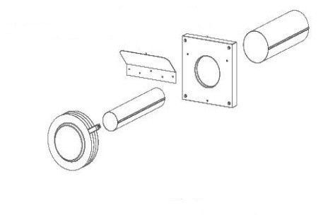 Empire VSK-2 Slim Line Vent Kit for Direct Vent Wall Furnace