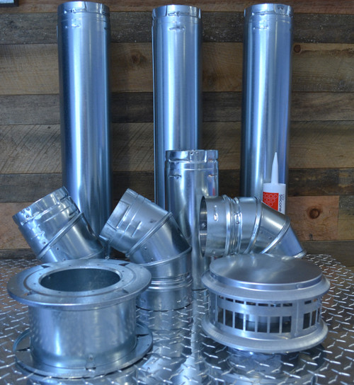 6" Horizontal Unit Heater Vent Kit with Vent Cap