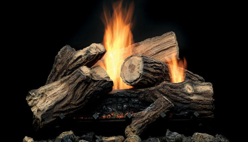 Monessen MJ22 22" Mojo Vent Free Log Set with Hi/Lo Thermostat Remote and Burner - NG