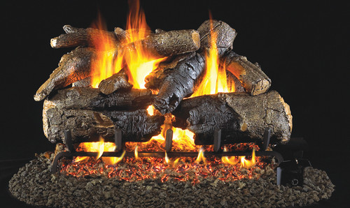 RH Peterson Real-Fyre CHAO-24 24" Charred American Oak Replacement Logs for Vented Burners (LOGS ONLY)