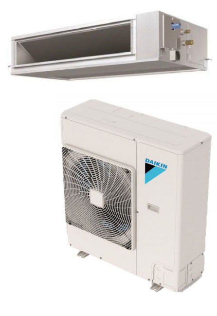 Daikin FBQ24PVJU / RZQ24TAVJUA 24000 BTU Class SkyAir Commercial DC Ducted  Concealed Ceiling Single Zone Heat Pump 16.5 SEER System