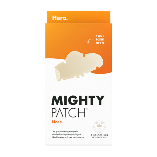 Mighty Patch Nose pimple patches gently absorb pore and pimple gunk. They have a flexible design to fit your nose contours. Watch them work – it’s oddly satisfying.