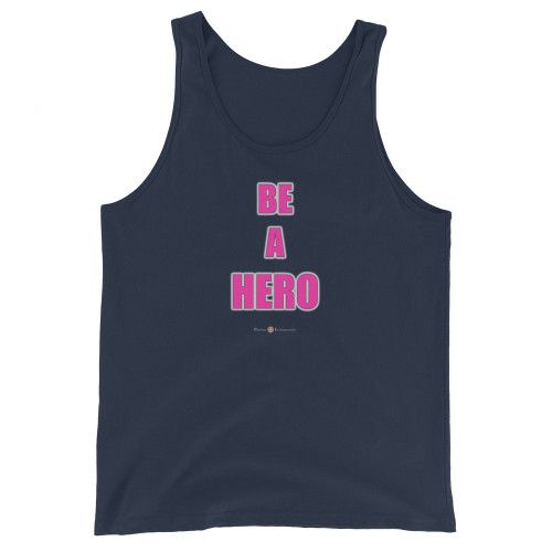 BE A HERO - Men's Tank Top - Purple Letters ***** FREE SHIPPING!!!
