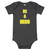 BE A HERO - Yellow Letters - Baby One Piece ***** FREE SHIPPING!!!
