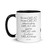 "No One Great..." - Black Letters - Glossy Mug with Color Inside ***** FREE SHIPPING!!!