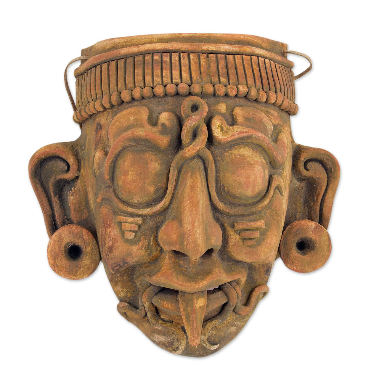 Maya God of Sun Ceramic Wall Mask Replica Crafted by Hand 'Maya Lord Kinich  Aha' - Smithsonian Folklife Festival Marketplace