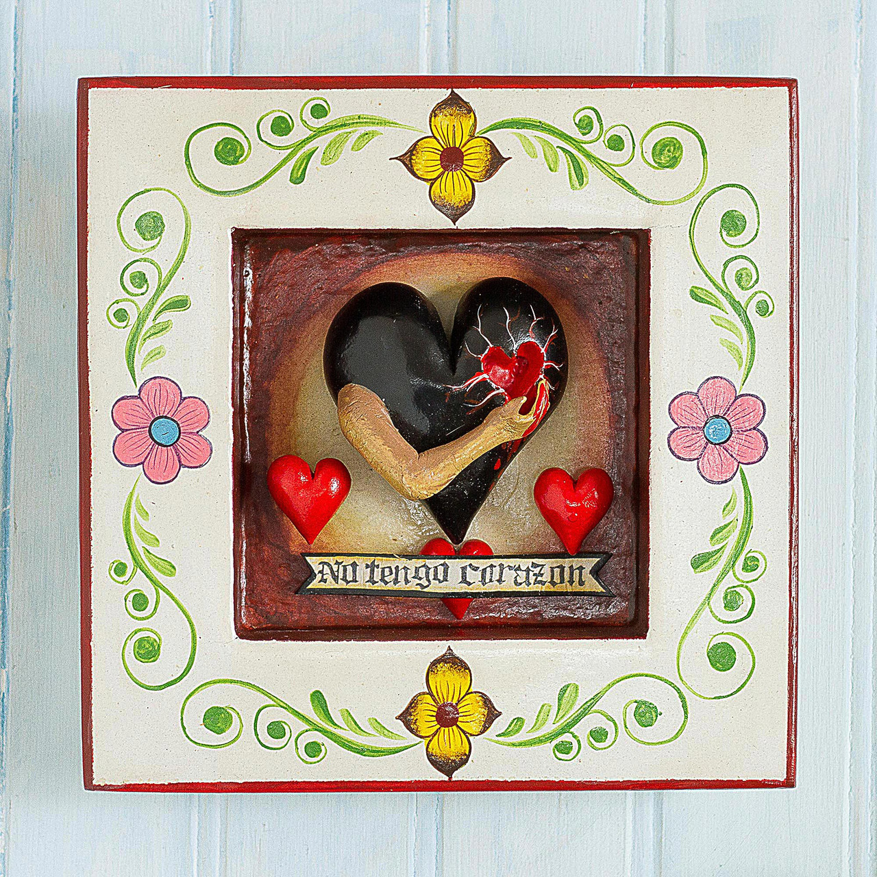 Black Heart Themed Ceramic And Wood Wall Sculpture From Peru Heart S Pain Smithsonian Folklife Festival Marketplace I made this with sculpting clay and painted it with nail polish (haha), again i didn't have any paints. smithsonian folklife festival marketplace