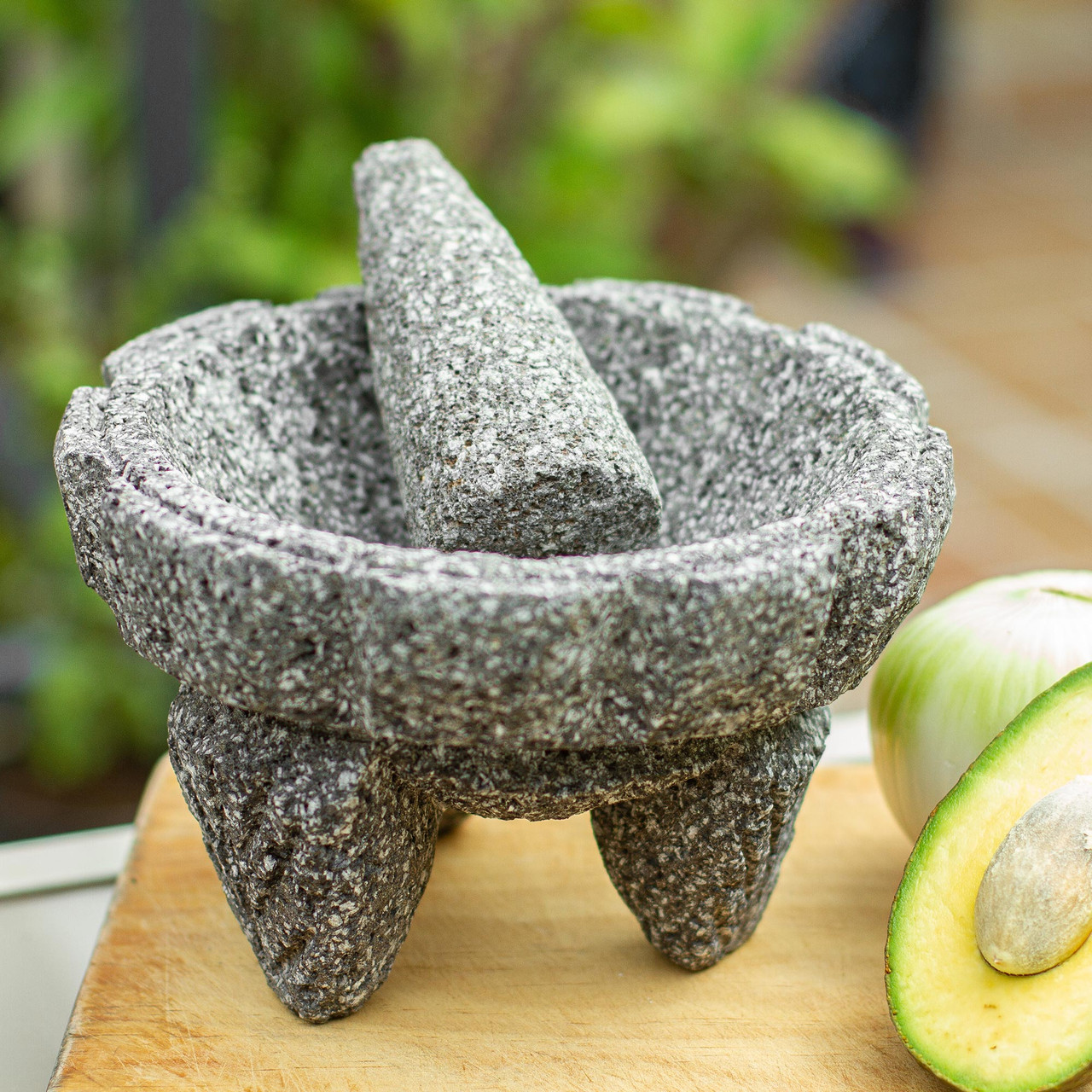 Molcajete | 9 in. Basalt Mortar & Pestle from Mexico | Masienda