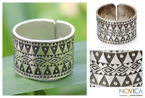 Sterling Silver Band Ring 'Northern Heritage'