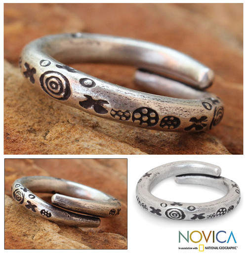 Men's Silver Wrap Ring from Thailand 'Karen Mystique'