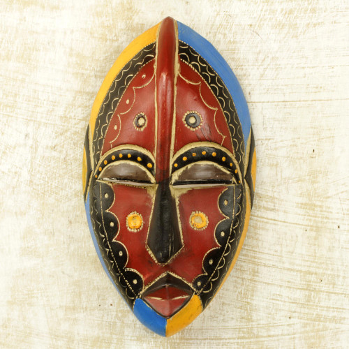 Hand Carved Wooden Igbo Mask 'Uzoma'