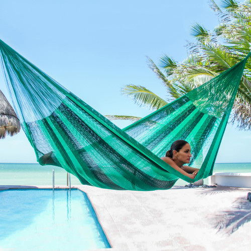 Handcrafted Rope Hammock Single 'Caribbean Dream'