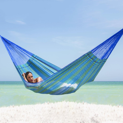Hand Crafted Cotton Blend Mayan Hammock Double 'Cool Maya'